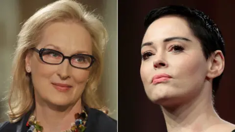 BBC/Reuters Meryl Streep and Rose McGowan