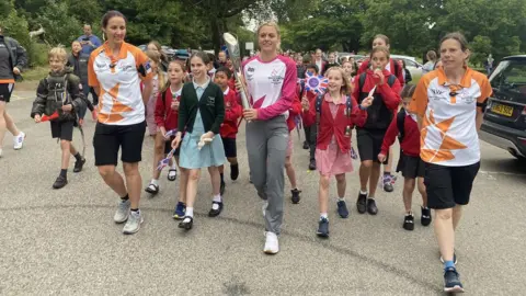 BBC Baton Relay at Newlands Corner