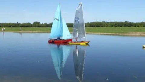 Pauline Massey Boats sail past Port Meadow.