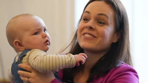 PA Media Kate Forbes and daughter