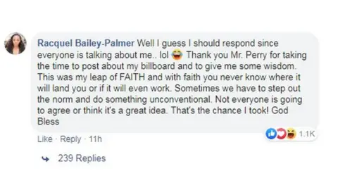 TylerPerry/Facebook Racquel Bailey Facebook response