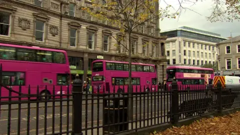 BBC Translink Metro services in Belfast city centre