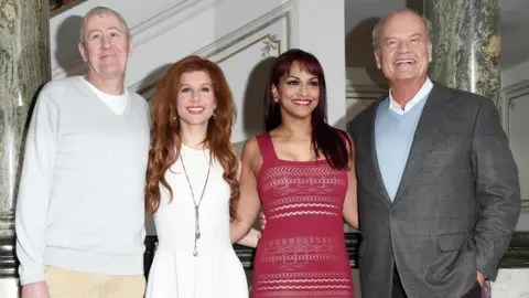 Getty Images Nicholas Lyndhurst, Cassidy Janson, Danielle De Niese and Kelsey Grammer attend a photocall for "Man Of La Mancha" at London Coliseum on February 19, 2019