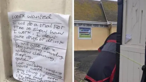 Charlotte Howard Anthony's note and tent