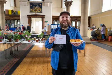 Jim Grover Jim Smith with his scones