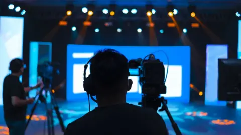 Getty Images Picture showing TV cameras on a set