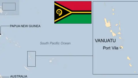 map of Vanuatu