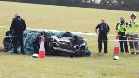 Crash scene on the A5