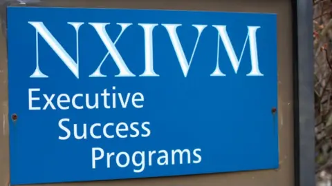 Getty Images Nxivm sign in Albany, US
