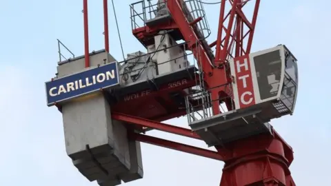 Reuters Cranes stand on a Carillion construction site in central London