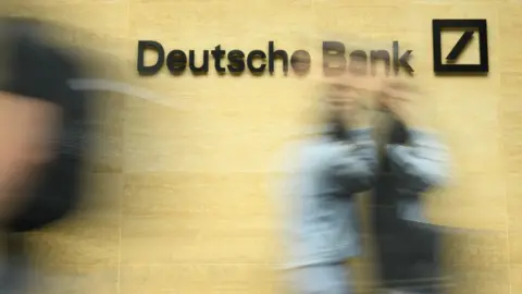 Getty Images Deutsche Bank sign