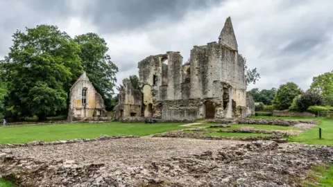 Anthony Morris The picturesque ruins of Minster Lovell Hall beside the River Windrush
