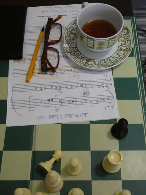 Patricia M Greaves Chess board at a home Southport, UK