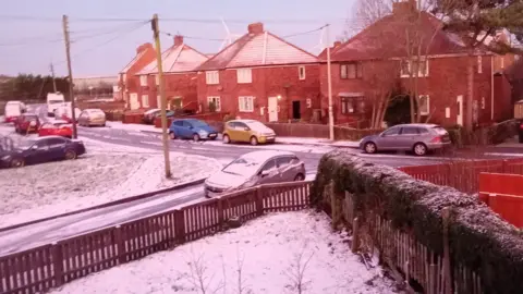 Steve Ryall An early morning dusting of snow spotted in County Durham