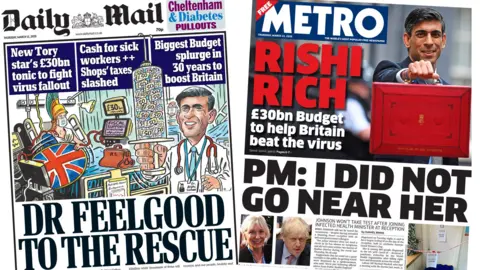 Daily Mail/Metro front pages