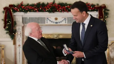PA Media Higgins and Varadkar