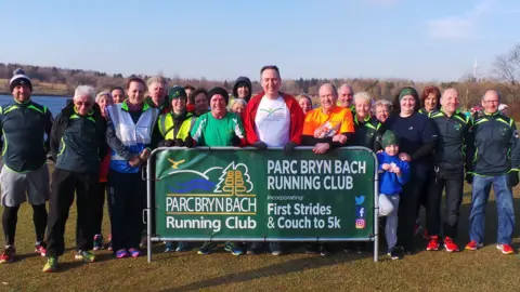Nick Smith MP Parc Bryn Bach Running Club