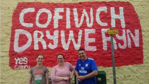 BBC Cofiwch Dryweryn replica mural in Bridgend