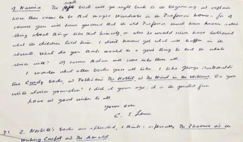 Dominic Winter Auctioneers CS Lewis letter