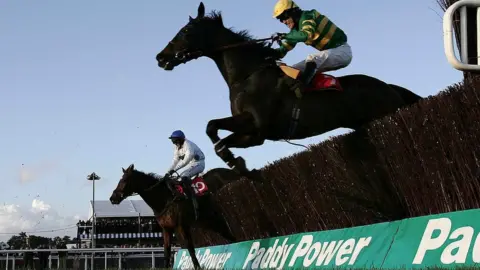 Getty Images Paddy Power branding at horse racing