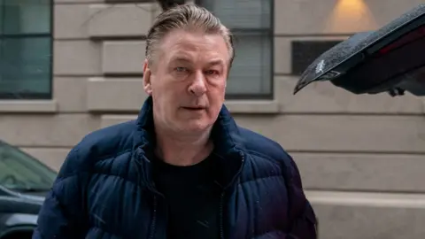 Reuters Actor Alec Baldwin departs his home, as he will be charged with involuntary manslaughter for the fatal shooting of cinematographer Halyna Hutchins on the set of the movie Rust, in New York,, 31 January 2023.
