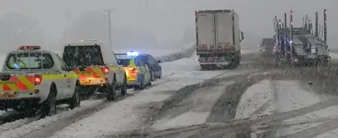 Police scotland Road snow