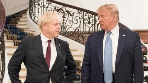 PA Media Boris Johnson and Donald Trump