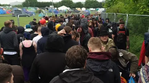 Michael Robson Queues at Download Festival entrance