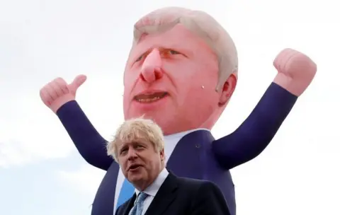 Reuters Boris Johnson and blimp