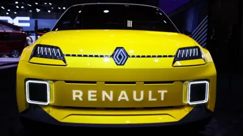 EPA-EFE/REX/Shutterstock A Renault R5 hybrid is displayed at a motor show in Brussels, Belgium.