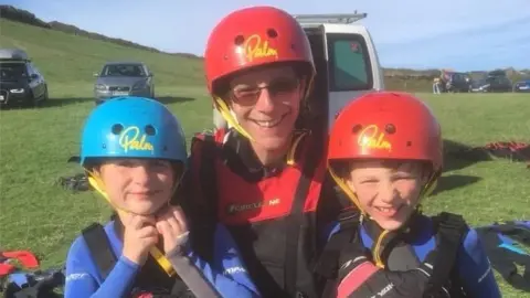 Stephanie Fernihough Stephanie Fernihough on a coasteering trip with her children during a camping holiday to Cornwall in 2018