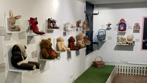 Oxfordshire Museum rows of teddy bears and cuddly toys