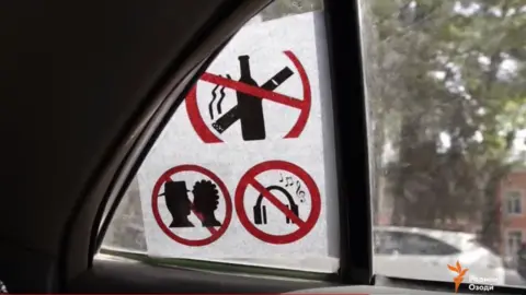 Radioi Ozodi/YouTube Tajik taxis ban public shows of affection, October 2019