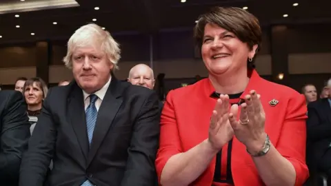 Getty Images Boris Johnson and Arlene Foster