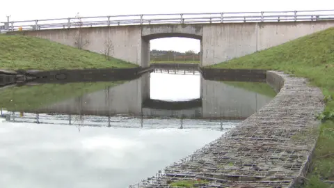 BBC A new bridge at Derrykerib in Fermanagh