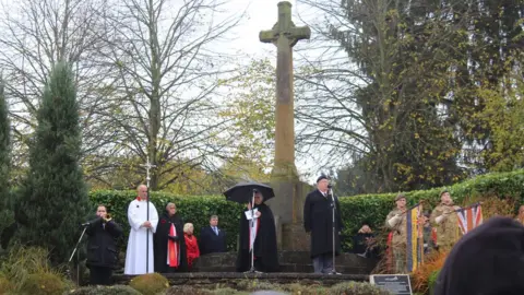 Martin Heath/BBC Remembrance Sunday service in Daventry