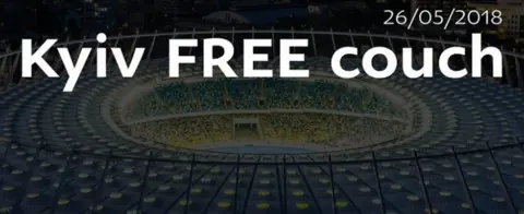 Facebook Advert for Kyiv Free couch