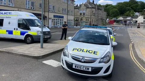 BBC Police cordon in Radstock