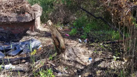 BBOWT Litter strewn across parts of Lashford Lane Fen, Oxfordshire