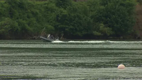 Rib boat on Menai Strait