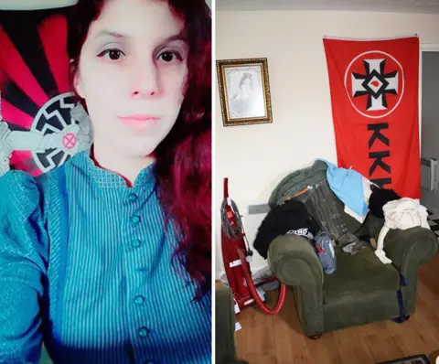 W MIDS CTU Claudia Patatas and a KKK flag in her home