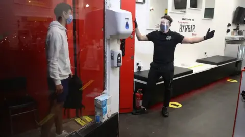 PA Media Barbers, Giffnock, opening for first customer