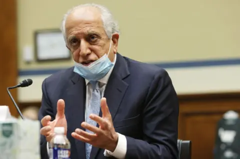 Getty Images U.S. Special Envoy for Afghanistan Zalmay Khalilzad testifies during a hearing before a subcommittee of the House Committee