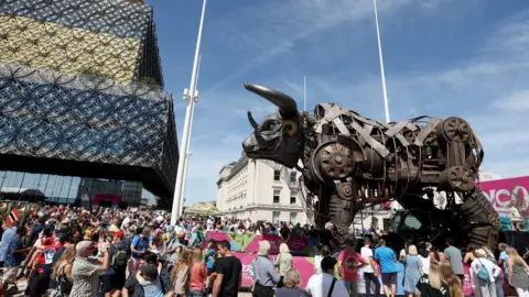 Getty Images Crowds for the bull