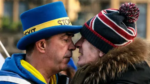 Getty Images pro and anti Brexit campaigners