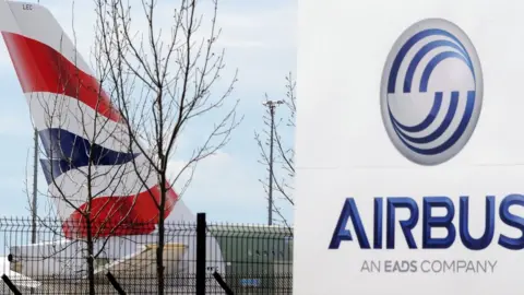 Getty Images Airbus logo and tailfin