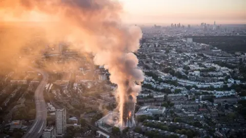 Jason Hawkes Grenfell block fire