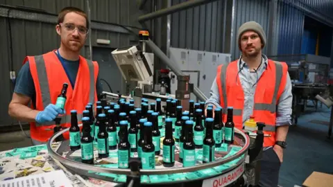 Getty Images James Watt and Martin Dickie at the BrewDog brewery in Ellon in May 2020