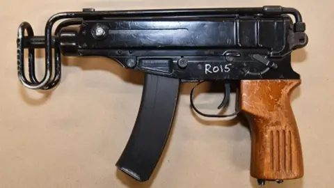 Merseyside Police/PA Media Skorpion sub-machine gun