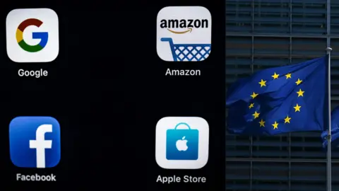 Getty Images A combination of logos and EU flag